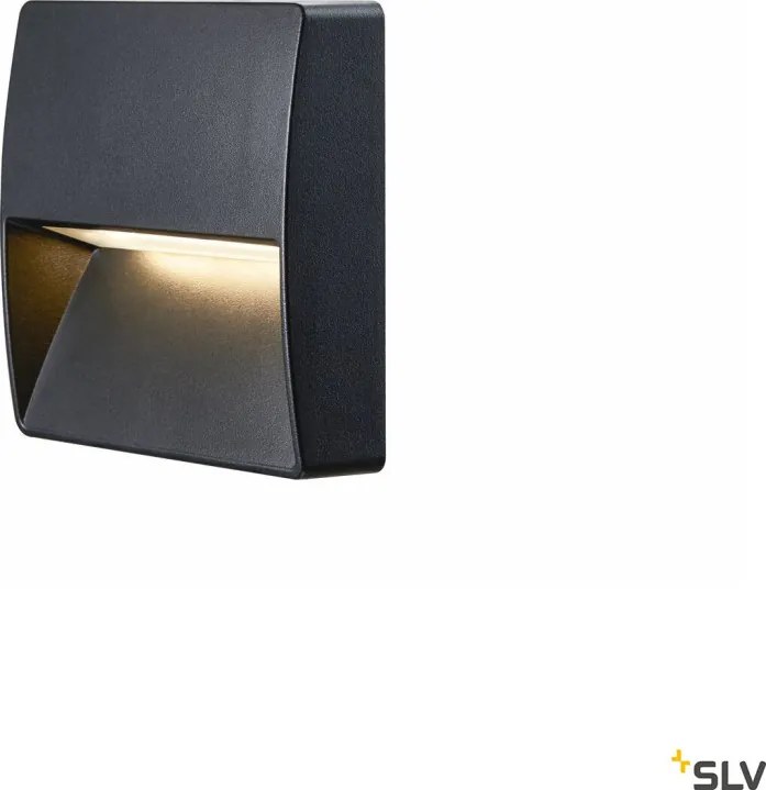SLV 1002869 DOWNUNDER Kültéri Falba Építhető Lámpa Antracit LED IP65
