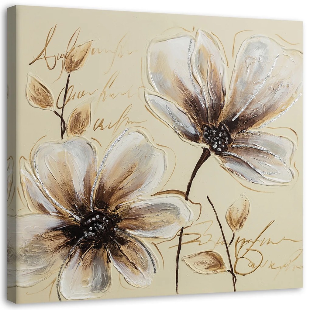 Gario Vászonkép Festett virágok Méret: 50 x 50 cm