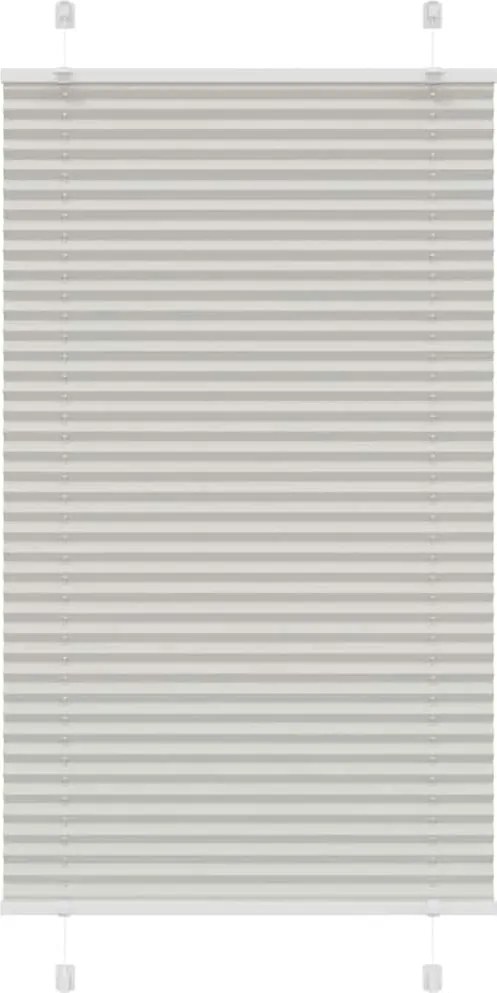 vidaXL pliszírozott redőny világosszürke 75x150 cm szövetszélesség