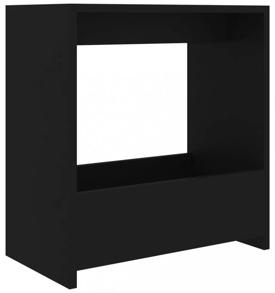 fekete forgácslap kisasztal 50 x 26 x 50 cm