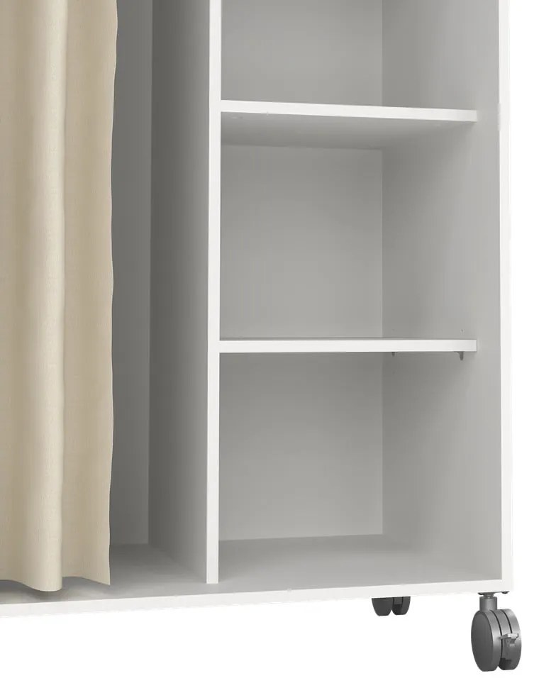 Fehér-bézs ruhásszekrény 100x160 cm Kit – Tvilum