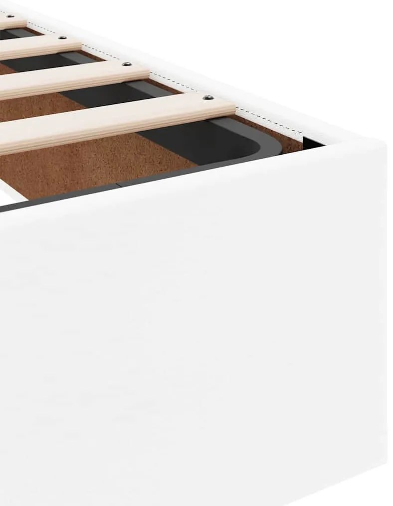 Ágykeret matraccal matracmal Tiszta fehér 180 x 200 cm Műbőr