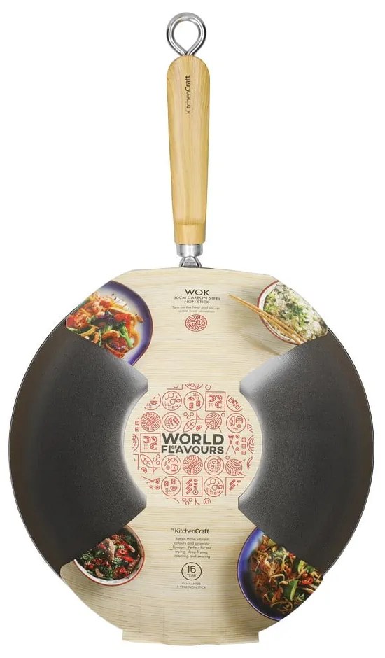Oriental tapadásmentes WOK serpenyő, ⌀ 30 cm - Kitchen Craft