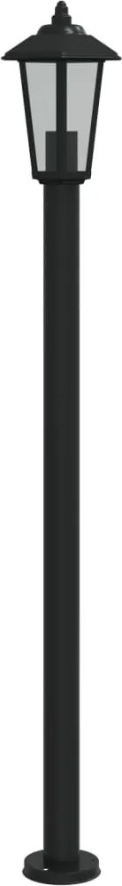 vidaXL fekete rozsdamentes acél kültéri állólámpa 120 cm