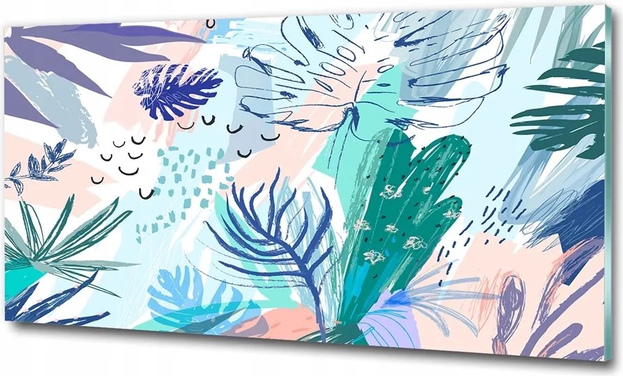 Fotó üvegkép Hibiszkusz virágok 100x70