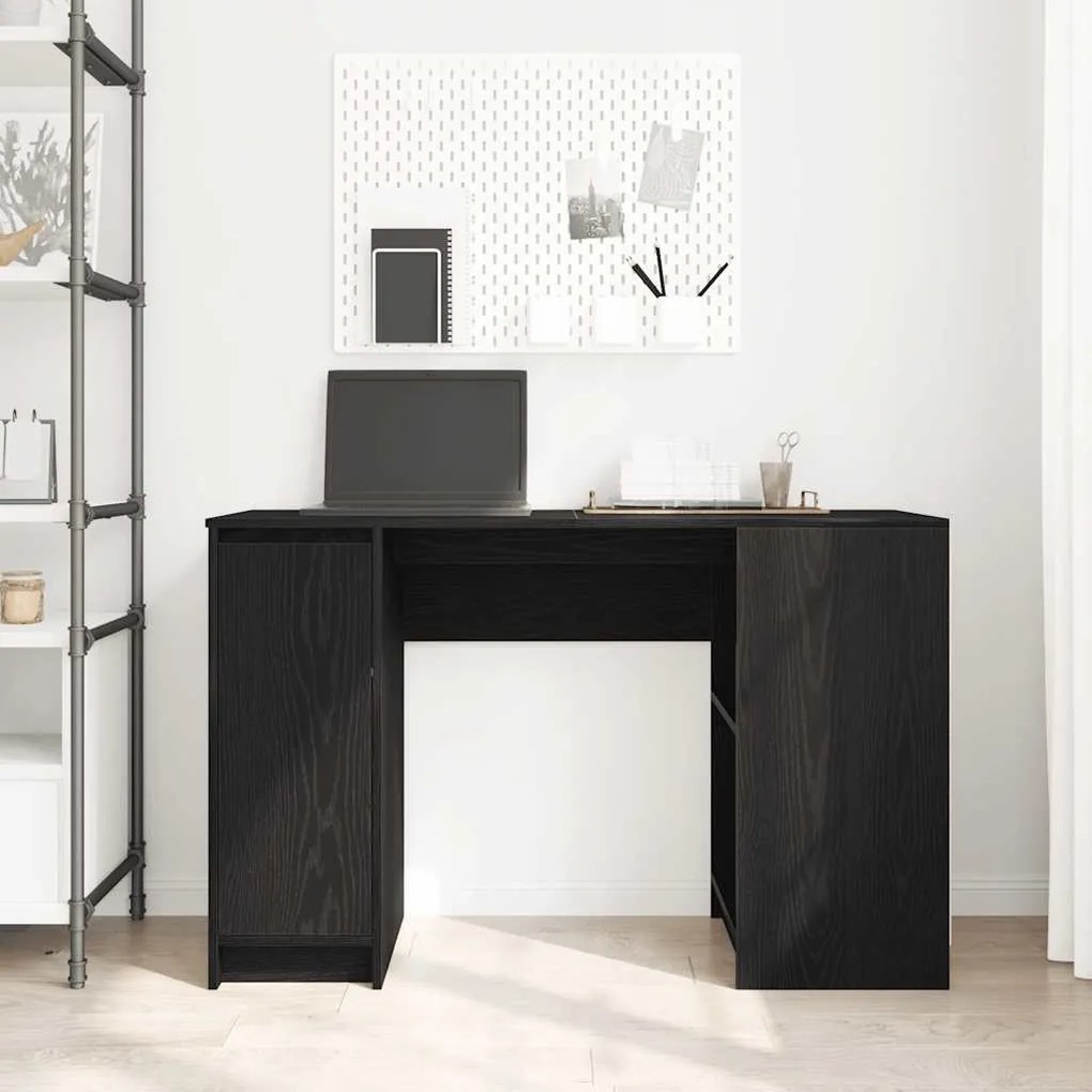 fekete tölgy forgácslap íróasztal 120x42x76 cm