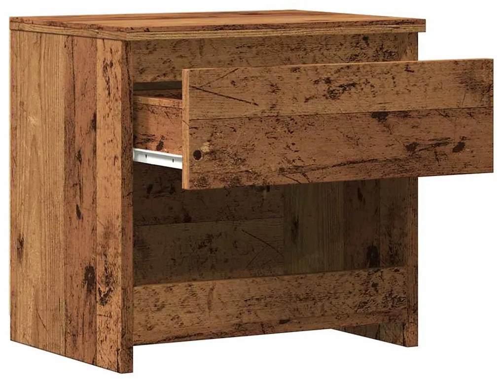 2 db antik fa forgácslap éjjeliszekrény 40 x 30 x 39 cm