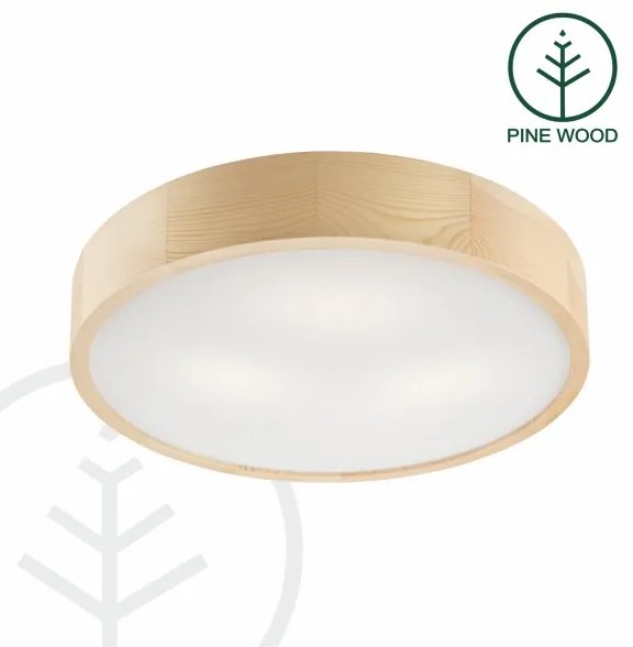 Mennyezeti lámpa NATURAL 3xE27/60W/230V átm. 47,5 cm fenyő