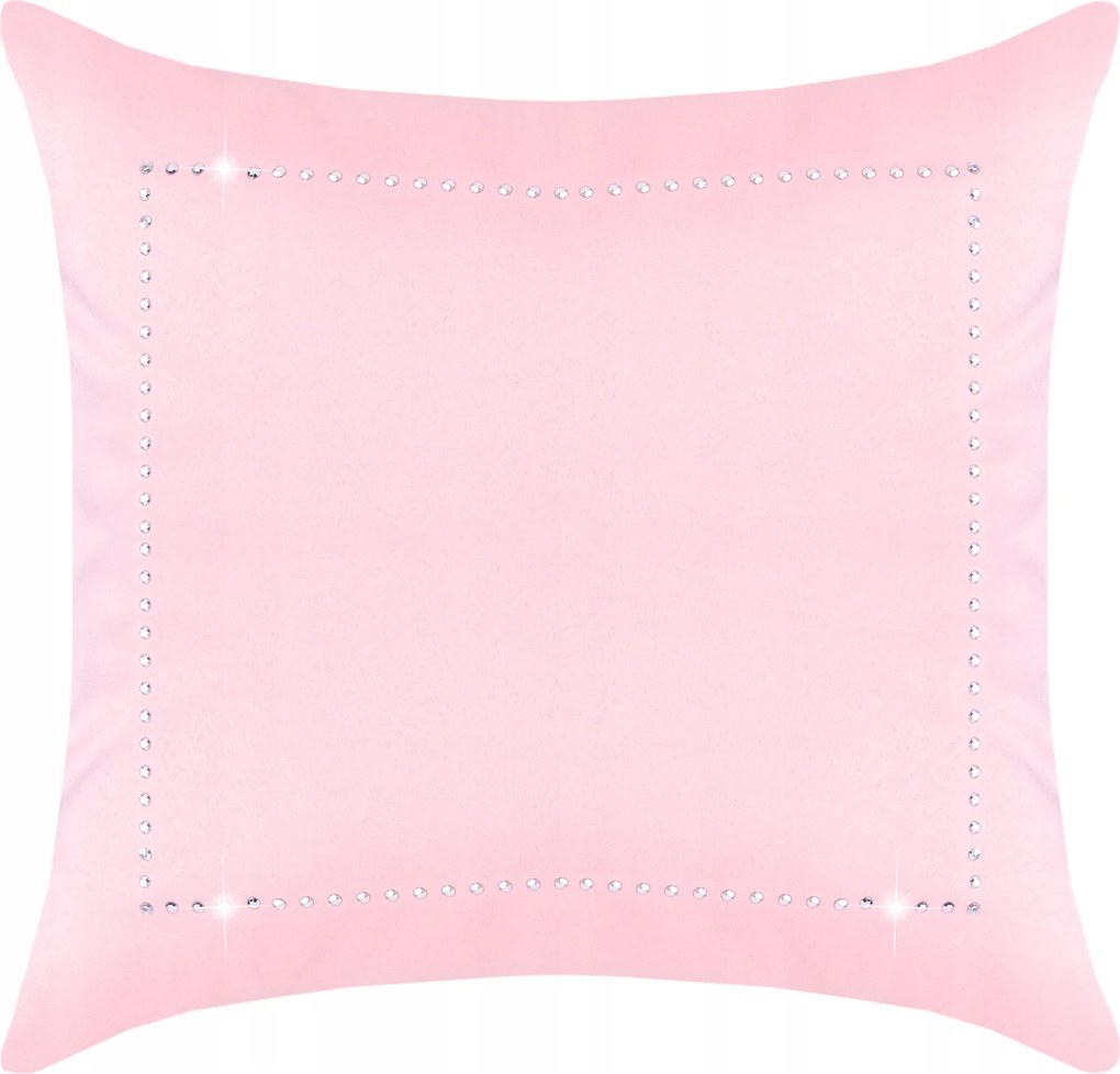 Dekorációs párnahuzat Glamour 40x40 púderrózsaszín