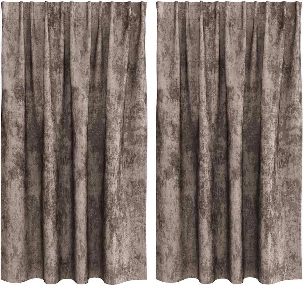 vidaXL Bársonyfüggönyök 2 pcs Cappuccino 140 x 140 cm Bársony