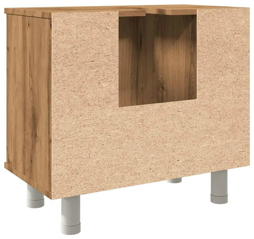 Fürdőszobai szekrény kézműves tölgy 60x32x53,5 cm műszaki fa