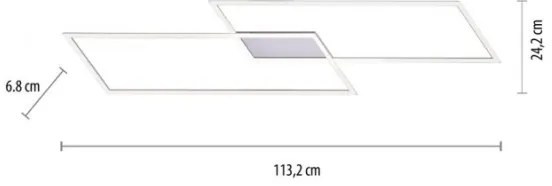 Paul Neuhaus 8194-55 - LED Szabályozható mennyezeti lámpa INIGO 2xLED/20W/230V