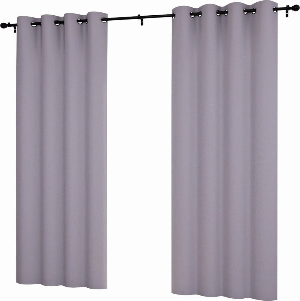 Kész függöny, sima, 145x220 cm, karikás, fémgyűrűs
