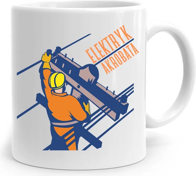 Ajándék Bögre Villanyszerelőnek Akrobata Nyomtatott Fényképpel