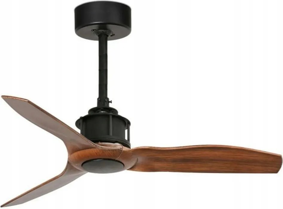 Faro Just Fan Xs mennyezeti ventilátor fekete/fa, 81 cm, DC motor, távirányító