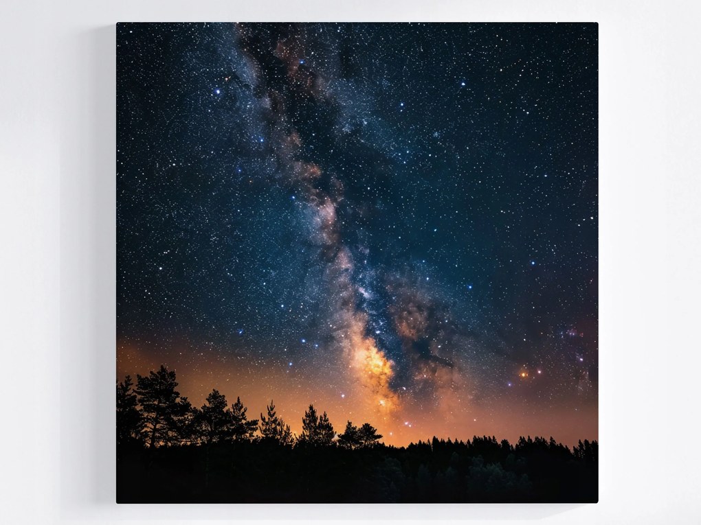 Canvas Vászonkép Éjszaka Égbolt Csillagok Tejút Galaxis 80x80