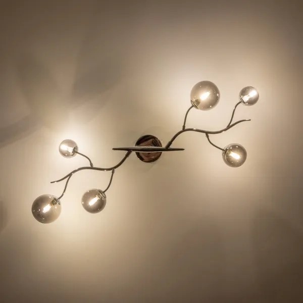 Brilagi - LED Felületre szerelhető csillár MISTEL 6xG9/3W/230V fényezett króm/füstös