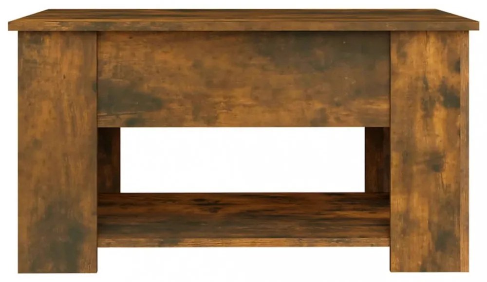 füstös tölgy színű szerelt fa dohányzóasztal 79 x 49 x 41 cm