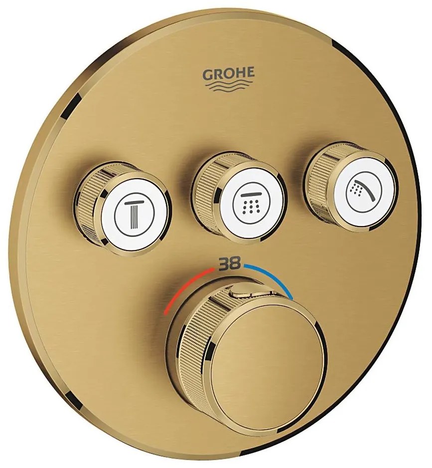 GROHE 29121GN0 - GROHTHERM SMARTCONTROL termosztátos, falba építhető zuhanycsaptelep, arany