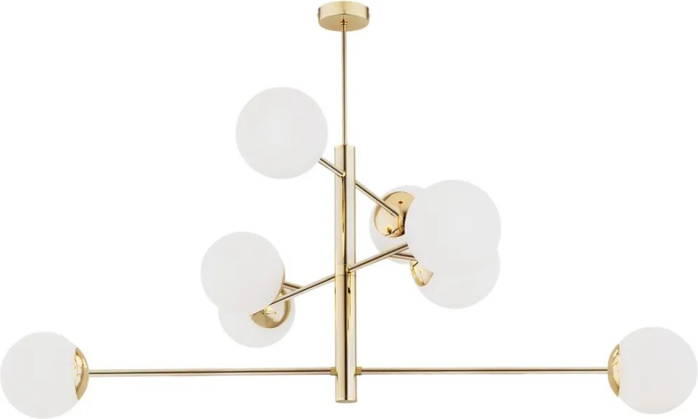 ARGON 5043 CAMERON Glamour Mennyezeti Lámpa Sárgaréz, Opál Szőnyeg E27 IP20