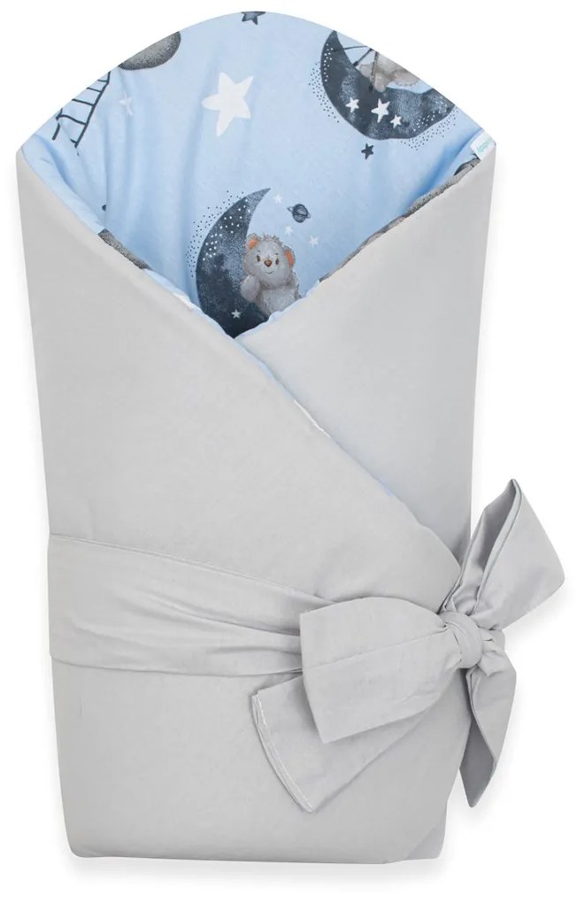 Kétoldalas gyerek pólya New Baby Teddy bear in space 80x80 cm