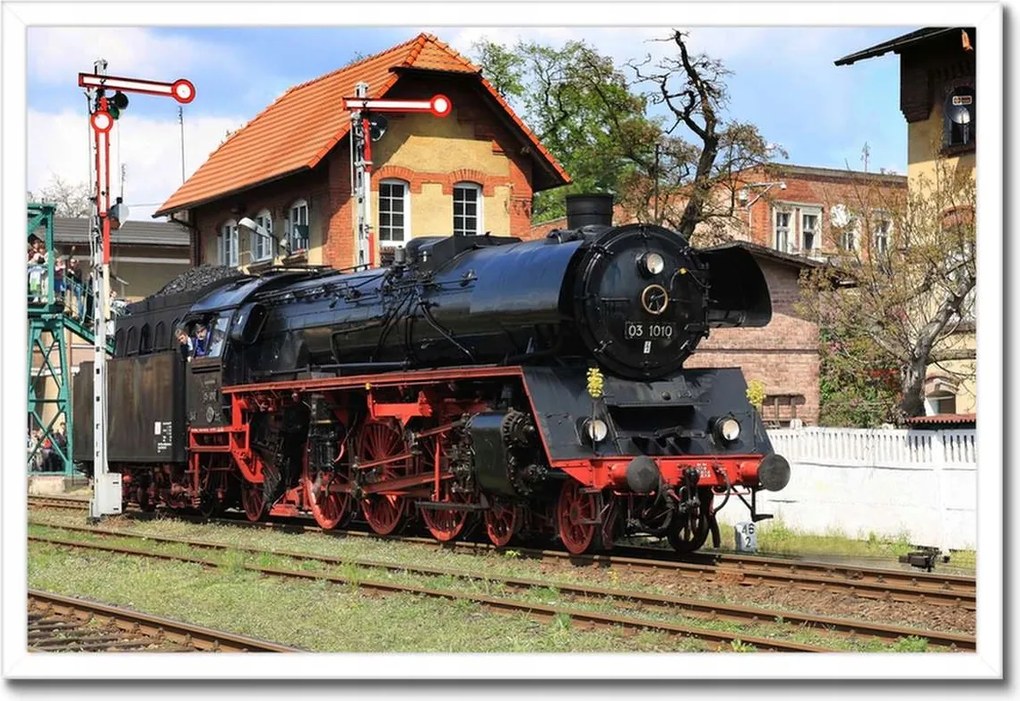 Poszterek keretben 60x40 Gőzmozdony parádé Wolsztyn