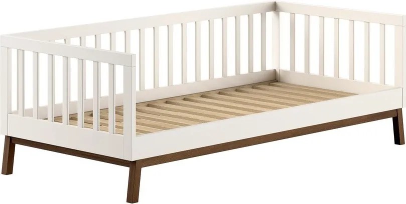 Bézs borovi fenyő gyerekágy ágyráccsal 90x200 cm Sezane – Vipack