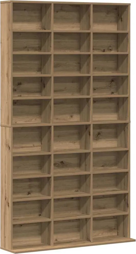 vidaXL CD szekrény polcokkal Artisan tölgy 101 x 23 x 177,5 cm Faanyag