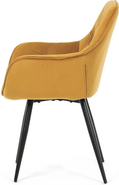 Étkezőszék sárga bársony DCH-421 YEL4