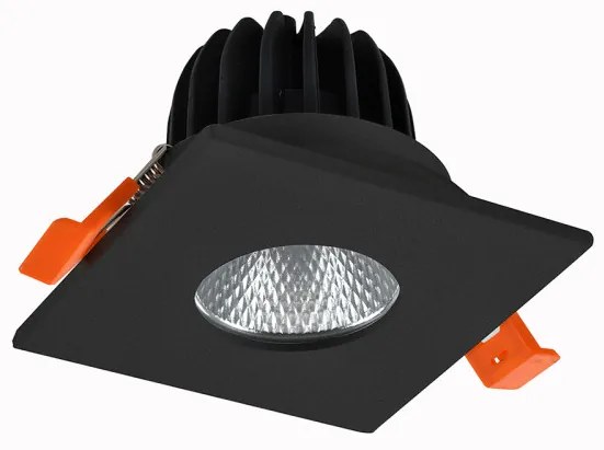 AZZARDO 5989 CLEAN S Kültéri Mennyezetbe Építhető Lámpa Fekete LED IP44