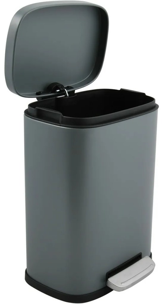 Spirella Soft-close Akira pedálos hulladékgyűjtő 12 l, matt szürke, 12 l