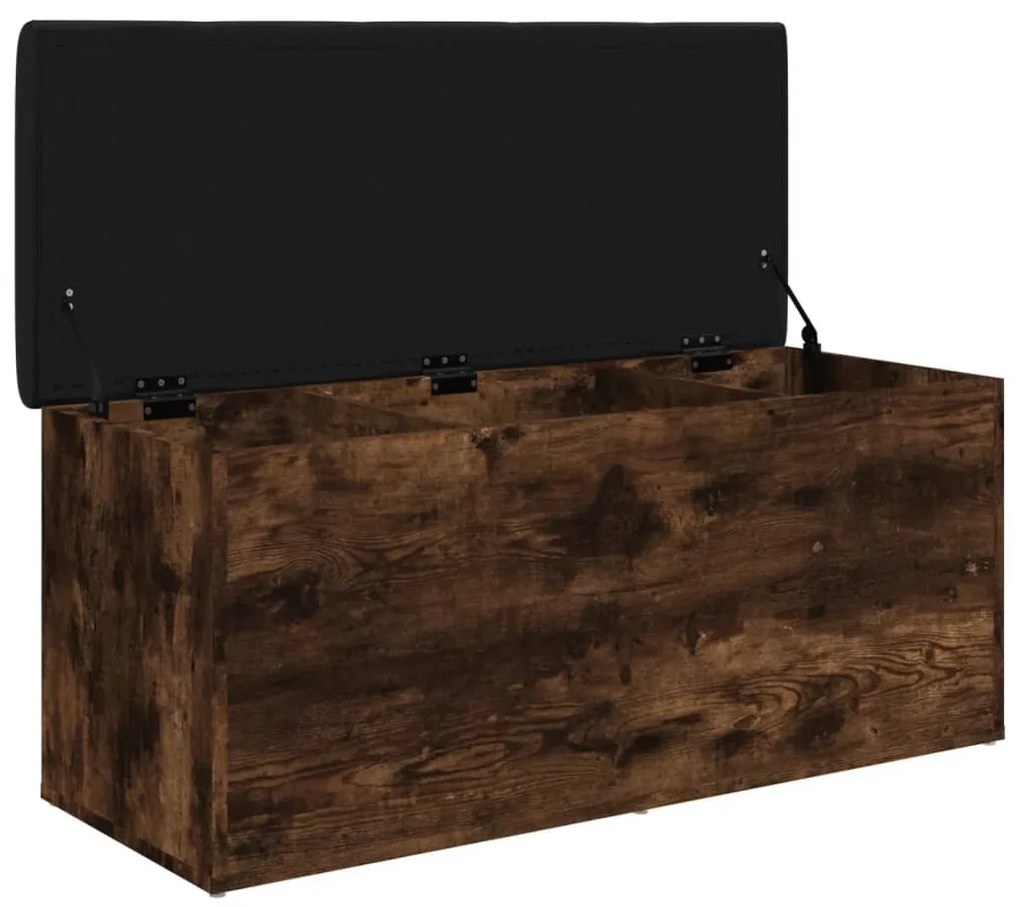 füstös tölgy színű szerelt fa tárolópad 102 x 42 x 45 cm