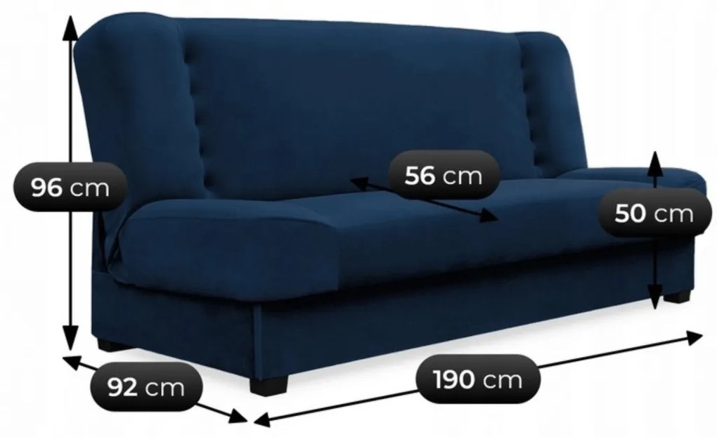 Sofa PIANO Granatowa