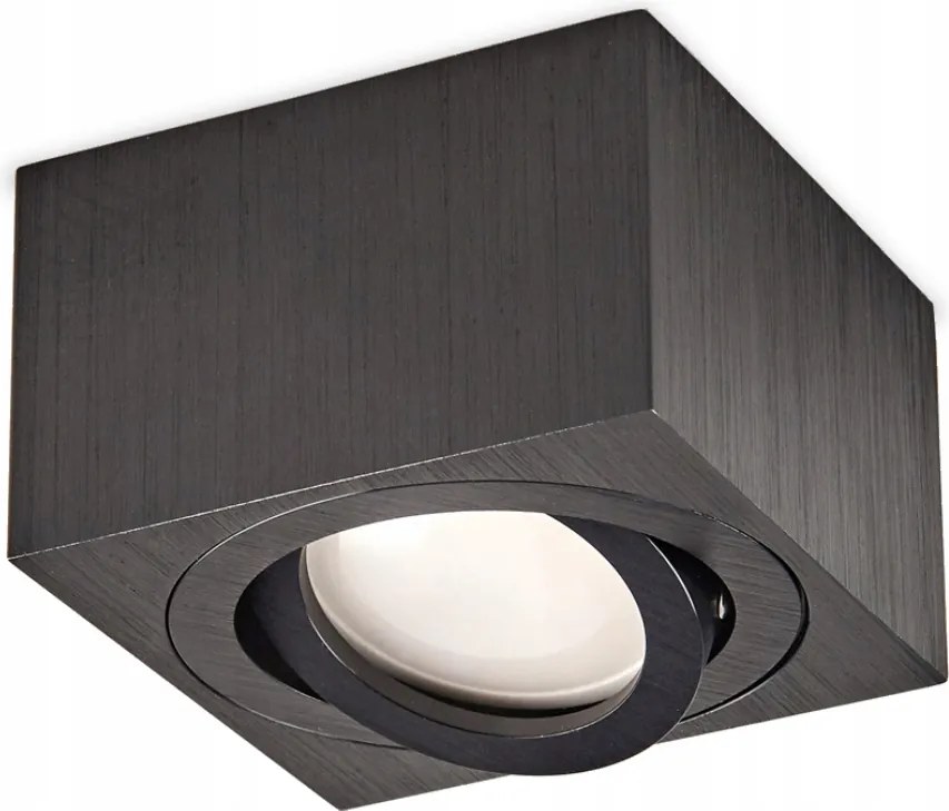 Falra szerelhető lámpatest Négyzet alakú IP20 GU10 fekete mozgatható Kobi