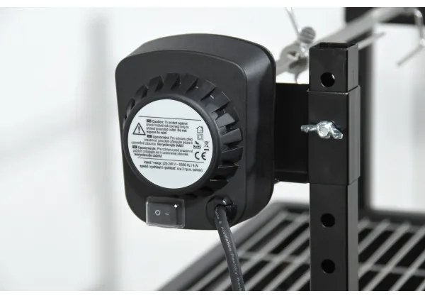 Faszenes grillsütő motorral 4W/230V fekete