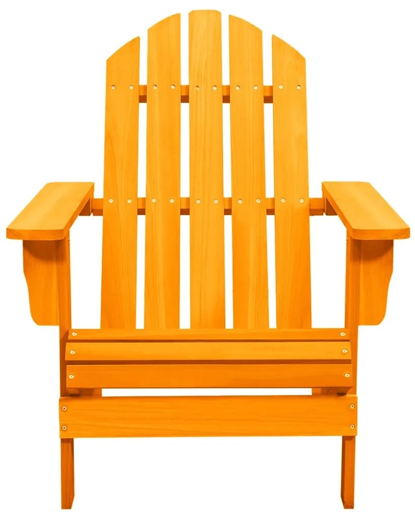 vidaXL narancssárga tömör fenyőfa kerti Adirondack szék