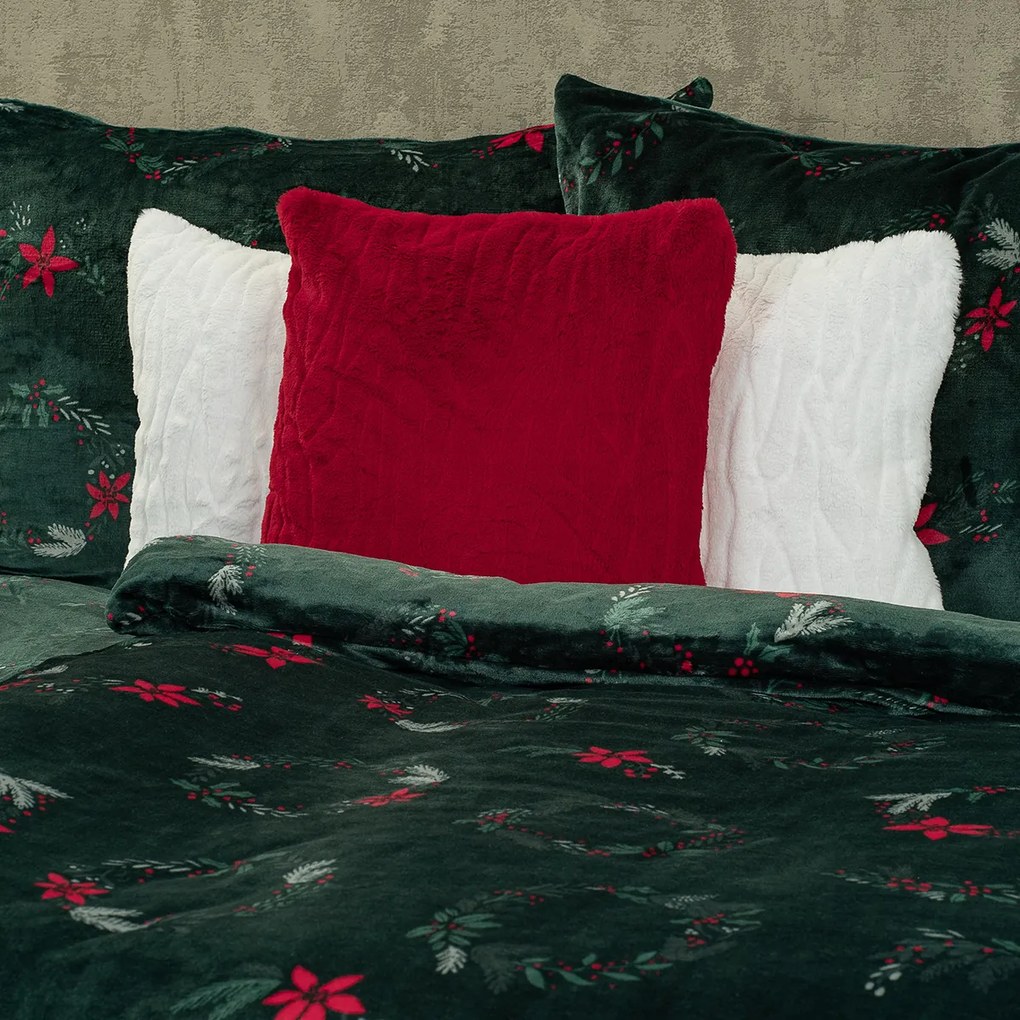 4Home Poinsettia mikroflanel ágyneműhuzat, 140 x 200 cm, 70 x 90 cm, 140 x 200 cm, 70 x 90 cm