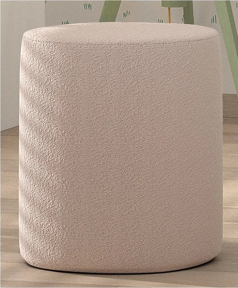 Világos rózsaszín buklé gyerek puff MOON – Vipack