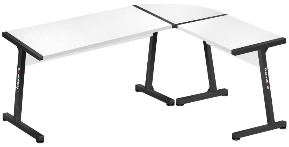 Gamer asztal sarokasztal íróasztal 147x112cm fehér
