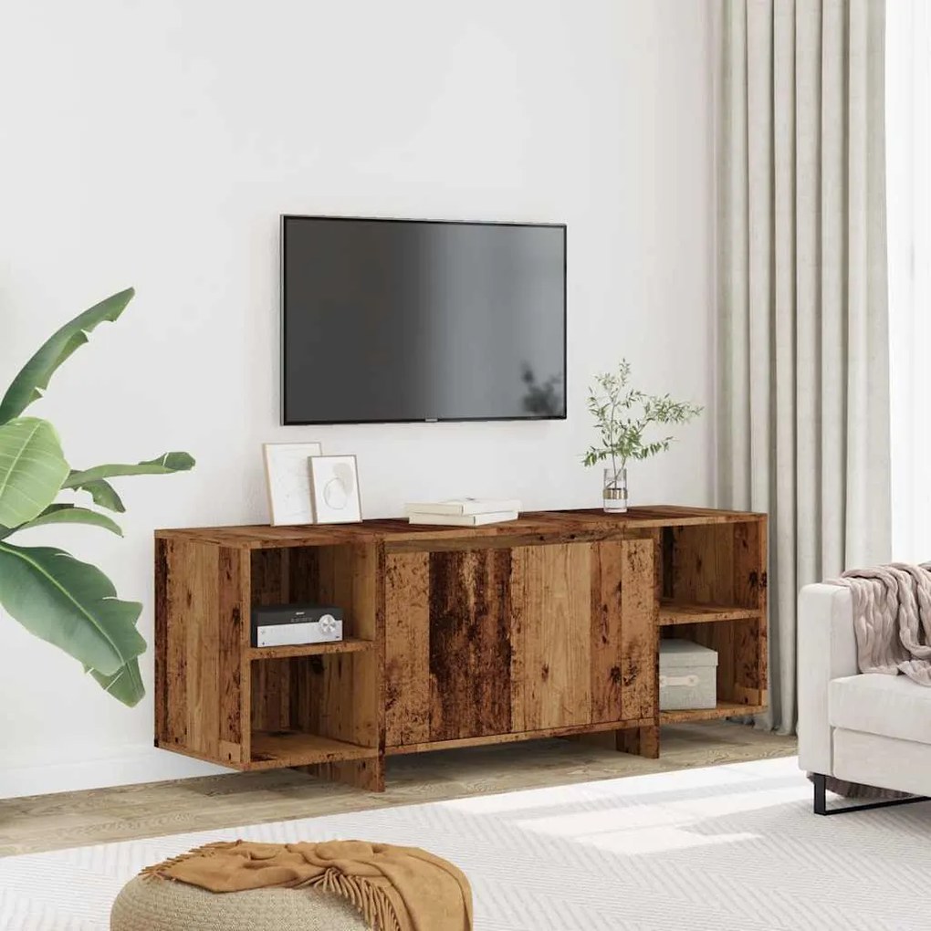 antik fa színű szerelt fa TV-szekrény 130 x 35 x 50 cm