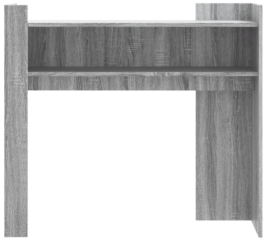 szürke sonoma színű szerelt fa tálalóasztal 100x35x90 cm
