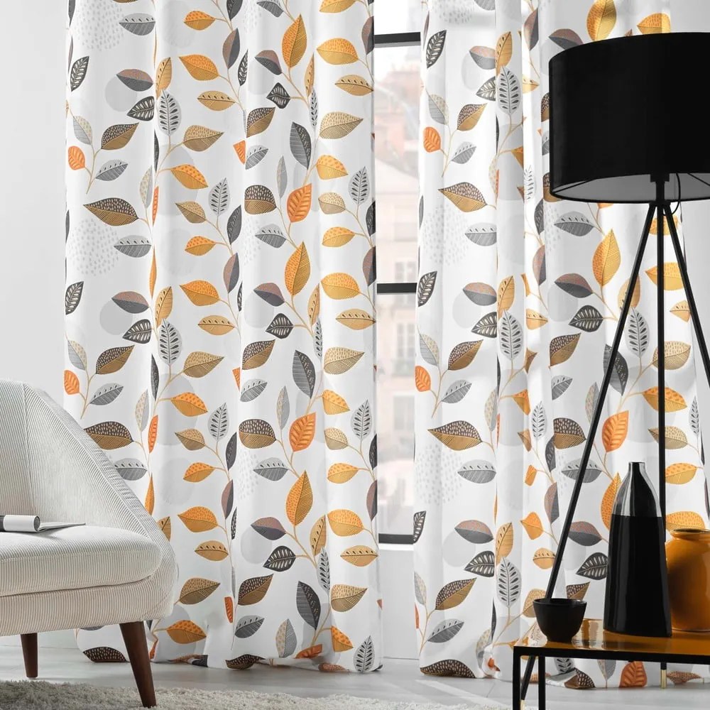 Sárga-fehér függöny 140x280 cm Vahine – douceur d'intérieur