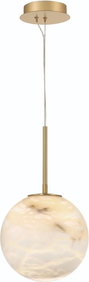 ELSTEAD QN-KEPLER-1P-M-BG KEPLER Modern Függesztett Lámpa Fehér, Csiszolt Arany LED IP20