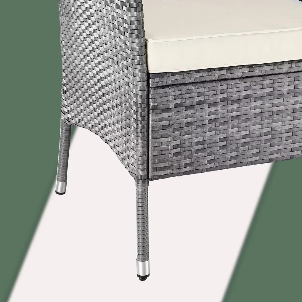 Deuba Rattan kerti pad - szürke