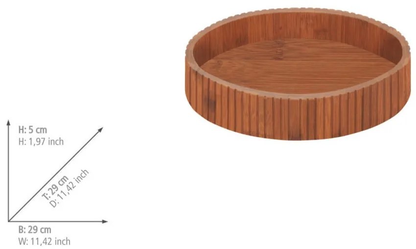 Forgó bambusz fűszertartó állvány ø 29 cm Mera – Wenko