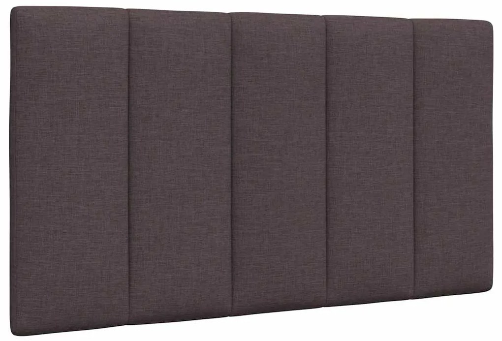 sötétbarna szövet ágy matraccal 90x200 cm