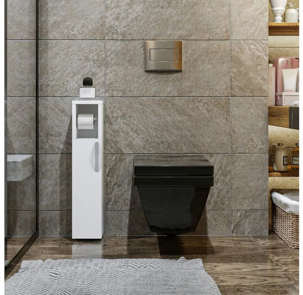 Szekrény WC-papír tartóval STAR 65x15 cm fehér