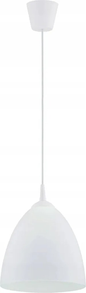 Fehér búra függőlámpa konyhába, étkezőbe, 1xE27, 15W, Alfa