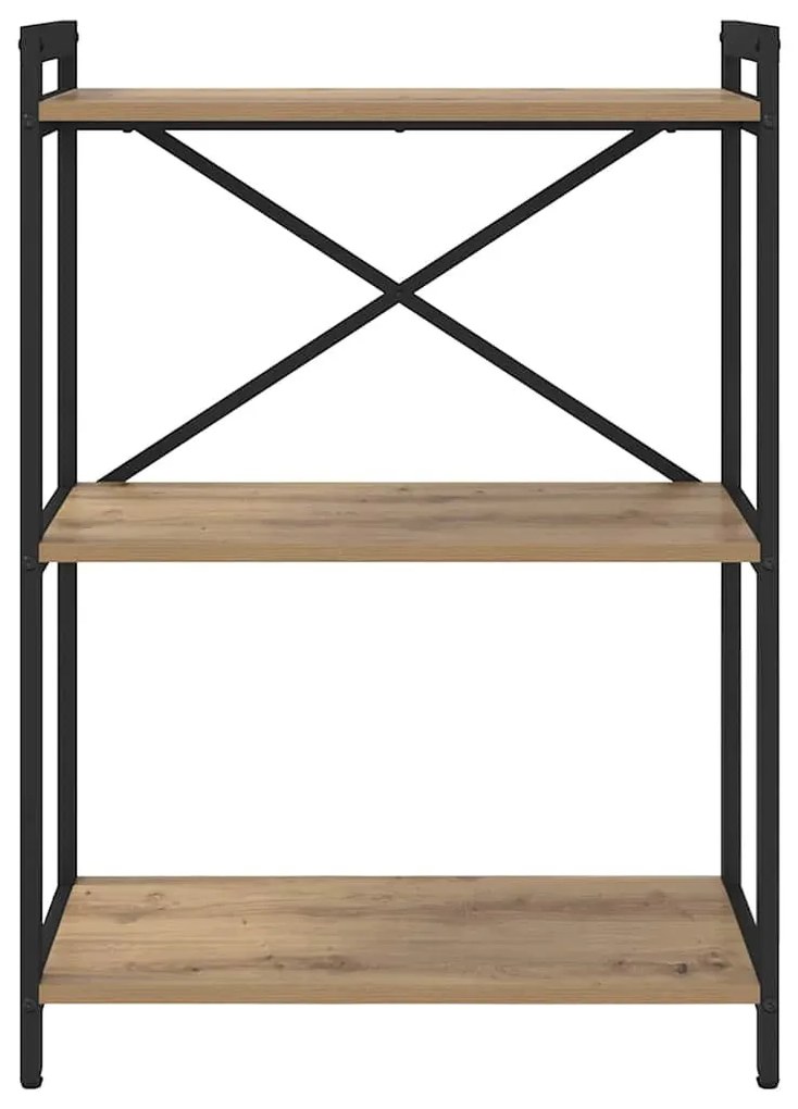 Könyvszekrény kézműves tölgy 60 x 30 x 83 cm Faanyag