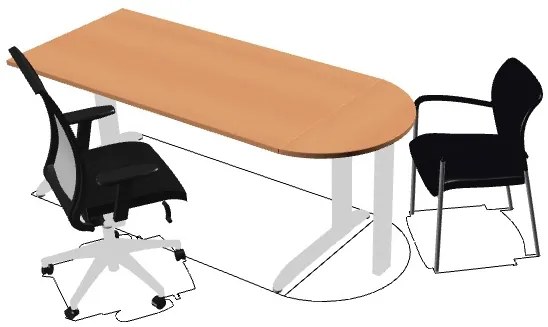 Kiegészítés 80 x 35 cm ProOffice C, fehér
